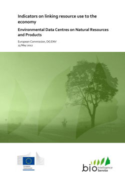 Indicators linking resource use to the economy