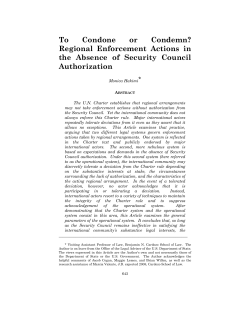 To Condone or Condemn? Regional Enforcement Actions in the