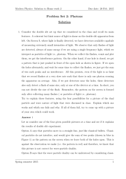 Problem Set 2: Photons Solution
