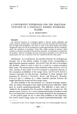 a convergent expression for the partition function of a partially