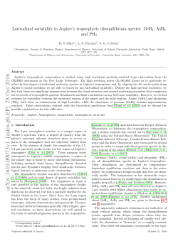 Latitudinal variability in Jupiter`s tropospheric disequilibrium species