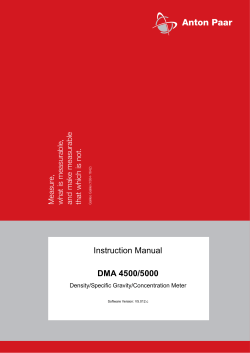 Instruction Manual DMA 4500/5000 - Cole