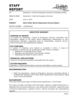 staff report - City of Guelph