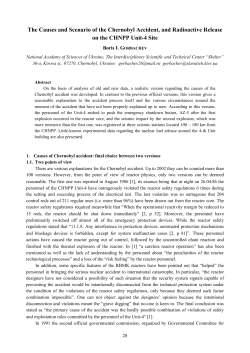 The Causes and Scenario of the Chernobyl Accident, and