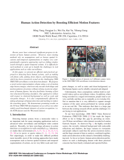 Human Action Detection by Boosting Efficient Motion Features