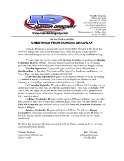 GREETINGS FROM NUMIDIA DRAGWAY