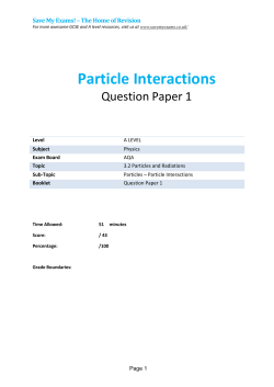 Particle Interactions