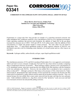 03341 - corrosion in multiphase flow containing small amounts of h2s