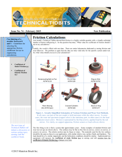 Friction Calculations