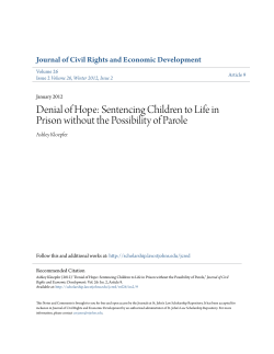Sentencing Children to Life in Prison without the Possibility of Parole