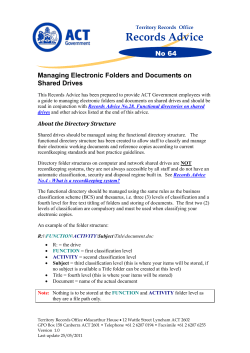 Managing Electronic Folders and Documents on Shared Drives