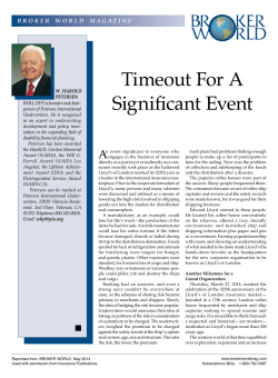 Timeout For A Significant Event