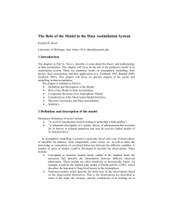 Fundamentals of Modeling, Data Assimilation, and High