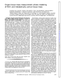 Organ-tissue mass measurement allows modeling