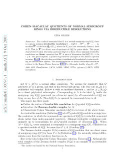 arXiv:math/0110096v1 [math.AC] 9 Oct 2001