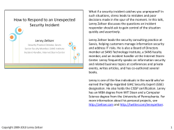 How to Respond to an Unexpected Security Incident