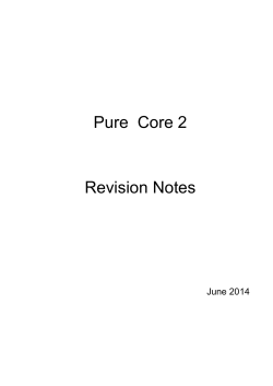 Core 2 Revision Note..