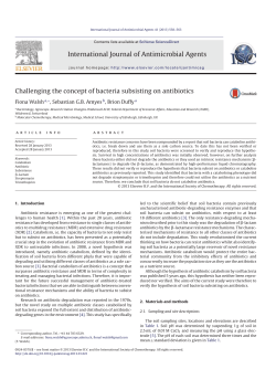 Challenging the concept of bacteria subsisting on antibiotics