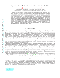 Higher curvature self-interaction corrections to Hawking Radiation