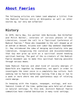 About Faeries