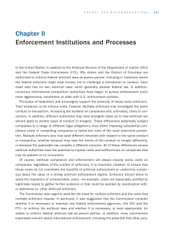 Chapter II Enforcement Institutions and Processes