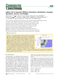Iodine-129 in Seawater Offshore Fukushima