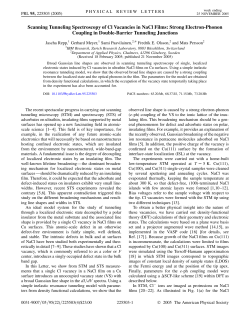 Scanning Tunneling Spectroscopy of Cl Vacancies in NaCl Films