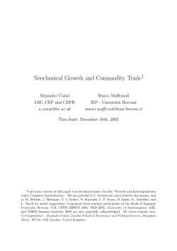 Neoclassical Growth and Commodity Trade