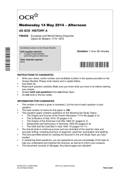 European and world history enquiries - Option B - Modern