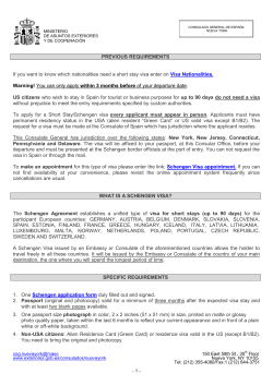 If you want to know which nationalities need a short stay visa enter