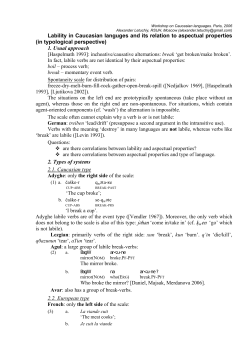Lability and aspectual properties