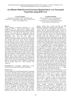 An efficient Multi-Keyword Synonym Ranked Query over Encrypted