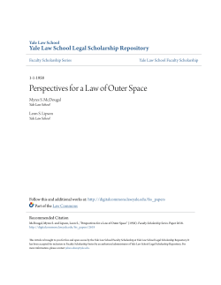 Perspectives for a Law of Outer Space