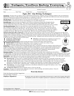 City Driving Techniques