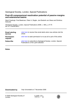 and extensional basins Post-rift compressional reactivation potential
