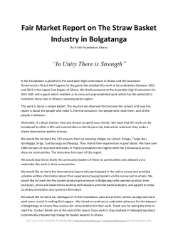 Fair Market Report on The Straw Basket Industry in