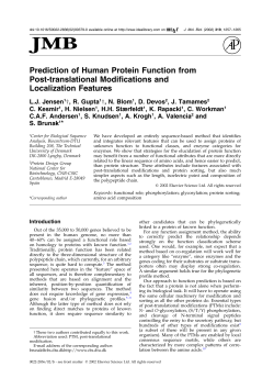 Prediction of Human Protein Function from Post