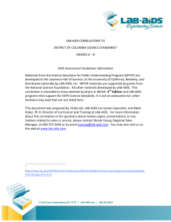 LAB-AIDS CORRELATIONS TO DISTRICT OF COLUMBIA