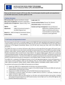 JPO - Global Shared Services Unit (GSSU)