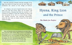 Hyena, King Lion - Values Driven Family
