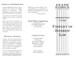 Introduction to the Conflict of Interest Law