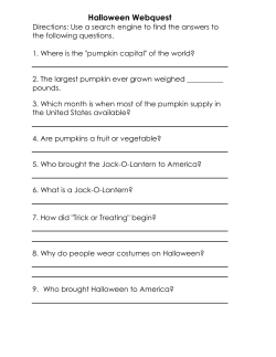 Halloween Webquest - Vanlue Local School