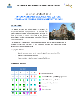 Intensivo de Lengua y Cultura Espa&ntilde;olas para Estudiantes