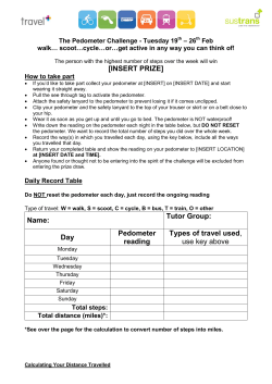 Pedometer challenge Info and record sheet template