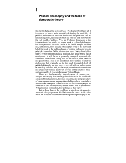 Political philosophy and the tasks of democratic theory