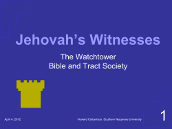 Jehovah`s Witnesses - Southern Nazarene University