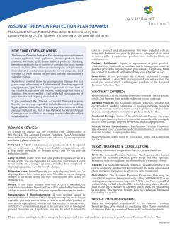 assurant premium protection plan summary