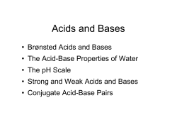 Chapter 16 &ndash; Acids and Bases