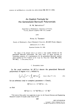 An Explicit Formula for the Generalized Bernoulli Polynomials (1)