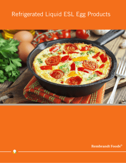 Refrigerated Liquid ESL Egg Products